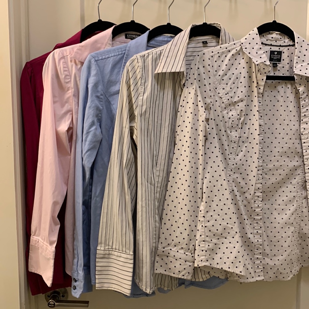 Lot of 5 Express button down shirts